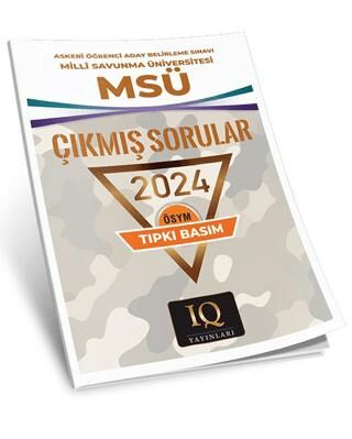 MSÜ Çıkmış Sorular - 2024 - 1