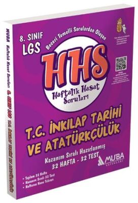 Muba Yayınları 8. Sınıf T.C İnkılap tarihi Haftalık Hasat Soruları HHS - 1