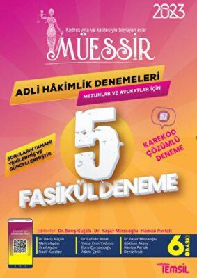Temsil Kitap Müessir Adli Hakimlik Cevaplı Denemeleri-2023 - 1