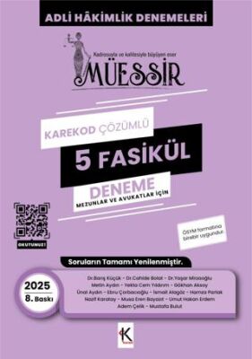 Müessir Adli Hakimlik Denemeleri - 2025 Karekod Çözümlü 5 Deneme - 1