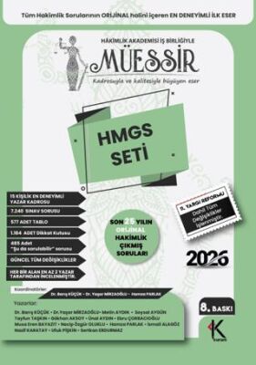 Müessir Adli Hakimlik + HMGS Çıkmış Soru Bankası Set - 1