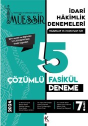 Kuram Kitap Müessir İdari Hakimlik Denemeleri-2024 Çözümlü 5 Deneme - Kuram Kitap