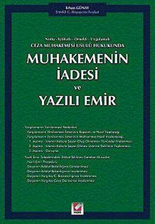Muhakemenin İadesi ve Yazılı Emir - Seçkin Yayıncılık