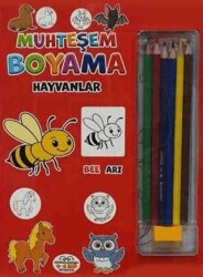 Muhteşem Boyama - Hayvanlar + 6lı Boya Kalemi - 0-6 Yaş Yayınları