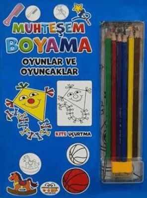 Muhteşem Boyama - Oyunlar ve Oyuncaklar + 6lı Boya Kalemi - 1