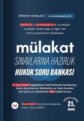 Öğretir Yayınları Mülakat Sınavlarına Hazırlık Hukuk Soru Bankası - 1