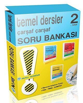 Mutlu Yayıncılık 2. Sınıf Çarşaf Çarşaf Tüm Dersler Soru Bankası Seti - 1