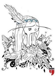 Muzi Kızılderili Tuval Boyama - EDAM