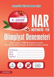 Altın Nokta Basım Yayın Nar Olimpiyat Denemeleri 4. Sınıf Matematik-Fen - Altın Nokta Basım Yayın