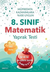 Nartest Yayınevi 8. Sınıf Matematik Yaprak Testi - Nartest Yayınevi