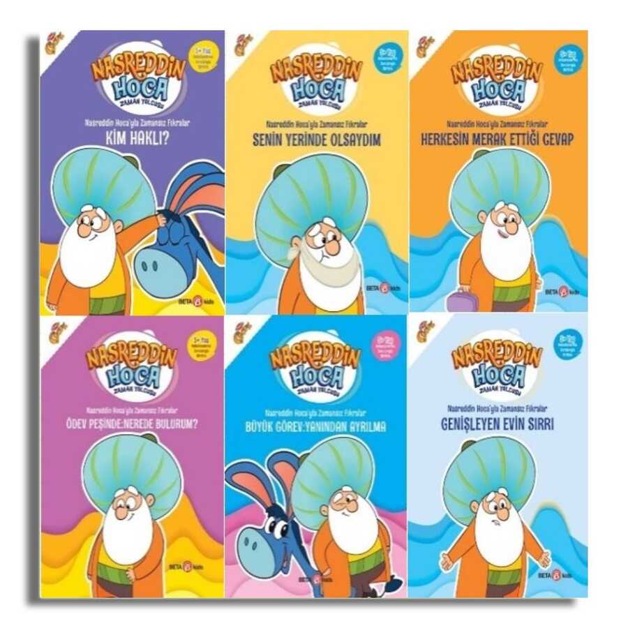 Nasreddin Hoca`yla Zamansız Fıkralar Serisi 6 Kitap Takım - Beta Kids