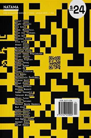 Natama Dergisi Sayı: 24 Ekim - Aralık 2019 - Natama Dergisi Yayınları