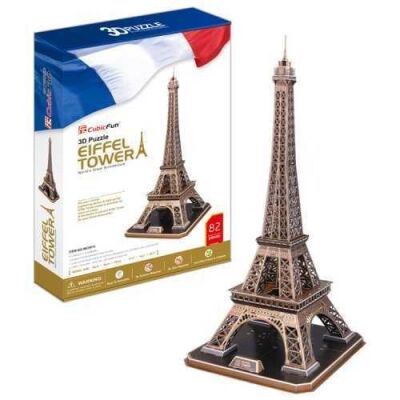 Cubic Fun 3D Puzzle Eyfel Kulesi 82 Parça - 1