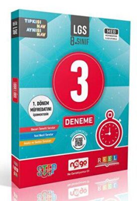 Nego Yayınları 8. Sınıf LGS 3 Lü Paket Deneme Kitabı 1.Dönem - 1