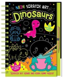 Neon Scratch Art - Dinosaurs - IMAGINE THAT