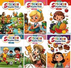 Neşeli Boyama Kitabı Sticker 6 Kitap Set - Atlı Karınca Yayınları