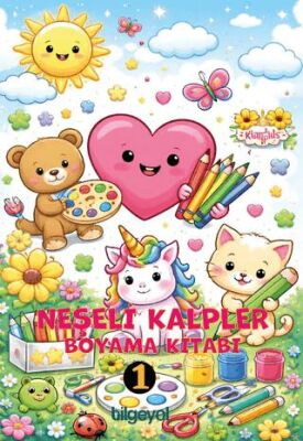 Neşeli Kalpler Boyama Kitabı - 1 - 1