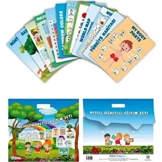 Neşeli Öğretici Eğitim Poster Seti +3 Yaş - Büyük Boy - 1
