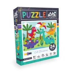 Neverland 24 Pieces Jigsaw Puzzle - Cute Dinosaurs Sevimli Dinozorlar - Neverland