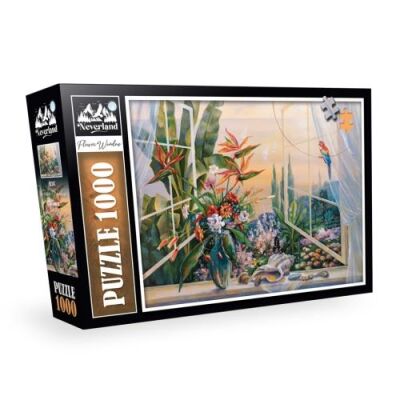 Neverland Puzzle Flower Window Çiçekli Pencere 1000 Parça - 1