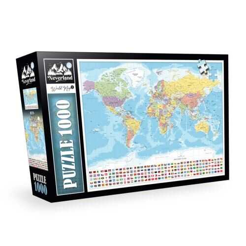 Neverland Puzzle World Map- I Dünya Hari·tasi- I