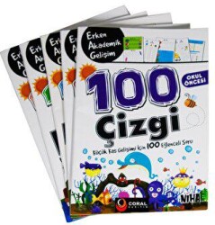 Niha Çocuk Okul Öncesi Erken Akademik Gelişim 100 Etkinlik 5 Kitap Set 5+Yaş - Coral Dağıtım