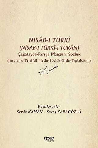 Nisab-ı Türki Nisab-ı Türki-i Turan Çağatayca Farsça Manzum Sözlük - Gece Kitaplığı