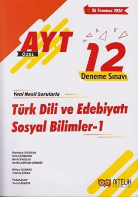 Nitelik Yayınları AYT Türk Dili ve Edebiyatı Sosyal Bilimler 1 12 Deneme Sınavı - 1