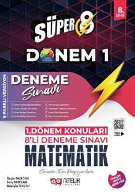 Nitelik Yayınları Süper 8 Matematik 1.Dönem 8’lİ Deneme Sınavı - 1