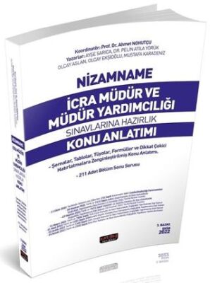 Nizamname İcra Müdür ve Müdür Yardımcılığı Konu Anlatımı - 1