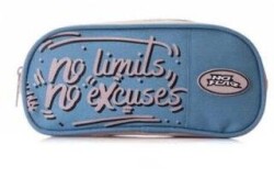 No Fear Çift Bölme Kalem Çantası 03562 Turkuaz - No Fear