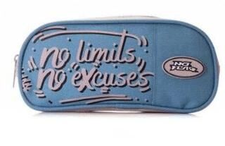 No Fear Çift Bölme Kalem Çantası 03562 Turkuaz - 1