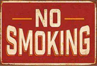 No Smoking Retro Vintage Ahşap Poster
