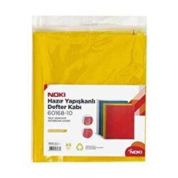 Noki Hazır Yapışkanlı Kitap Kabı 10Lu Sarı - Noki