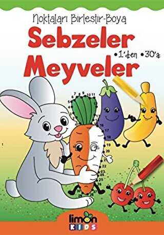 Noktaları Birleştir Boya - Sebzeler Meyveler - limonKIDS