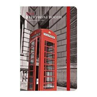 NoteLook Red Telephone Booth Defter A6 Çizgili