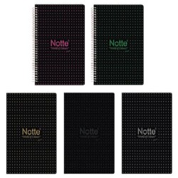 Notte Spiralli Plastik Kapak A4 Black 100 Yaprak Çizgili - As Defter