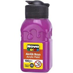 Nova Color Akrilik Boya Şişe 100Gr Fuşya - Nova Color