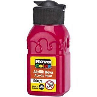 Nova Color Akrilik Boya Şişe 100Gr Kırmızı - 1