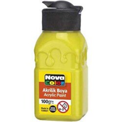 Nova Color Akrilik Boya Şişe 100Gr Limon Sarı - Nova Color