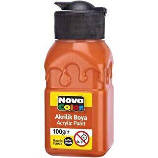 Nova Color Akrilik Boya Şişe 100Gr Turuncu - 1