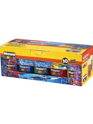 Nova Color Akrilik Boya Sise 10Lu 17Ml - 1