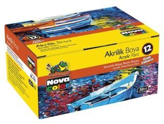 Nova Color Akrilik Boya Şişe 12Li - 1