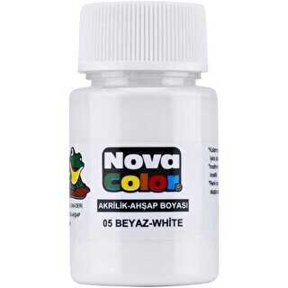 Nova Color Akrilik Boya Şişe 30Cc Beyaz