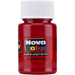 Nova Color Akrilik Boya Şişe 30Cc Kırmızı