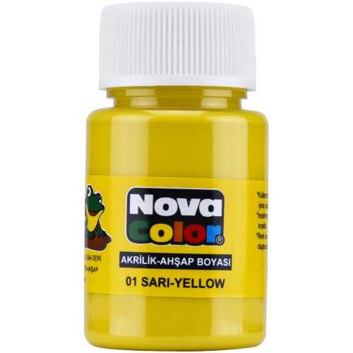 Nova Color Akrilik Boya Şişe 30Cc Sarı