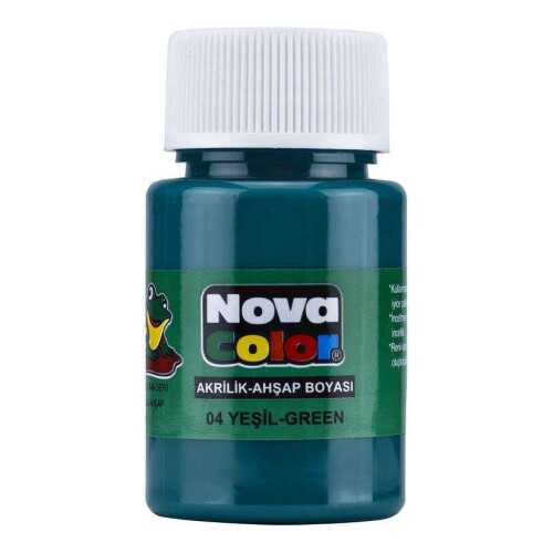 Nova Color Akrilik Boya Şişe Yeşil Nc-172