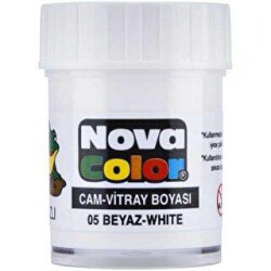 Nova Color Cam Boyası Su Bazlı Şişe Beyaz - Nova Color