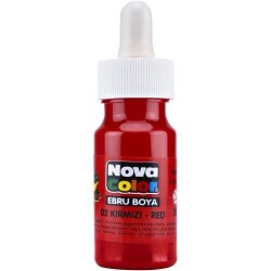 Nova Color Ebru Boya Şişe Kırmızı - Nova Color