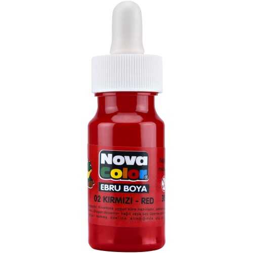 Nova Color Ebru Boya Şişe Kırmızı - 1